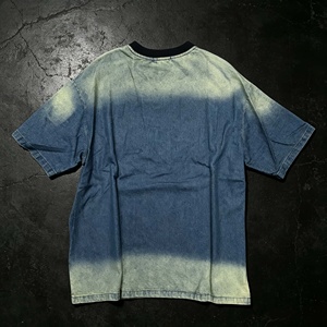 T-shirt surdimensionné personnalisé effet délavé pour homme, style streetwear, en coton, manches courtes, col rond, avec lettres - Product Image 4