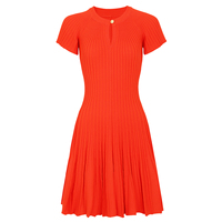 Robe pour femme à manches courtes, col rond, rayée, en tricot élastique, de haute qualité, nouvelle collection été, coupe ajustée, tendance