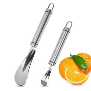 Pelador manual de naranjas y pomelos de acero inoxidable multifunción, abridor de frutas, cuchillo para pelar verduras, cortador manual, 1 unidad - Product Image 1