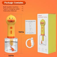 Distributeur de shampoing moussant électrique en forme de canard mignon, distributeur de savon rechargeable pour le bain des animaux de compagnie, la salle de bain, l'évier de cuisine, le nettoyage des toilettes