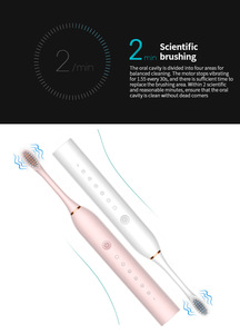 USB Rechargeable Ultrasonic <strong>Electric</strong> <strong>Toothbrush</strong> Adults Portable Travel Sonic <strong>Toothbrush</strong> 4 Brush Heads With 6 Operating Modes - Product Image 3