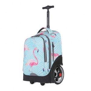 BSCI Water-resistant school travel trolley bag <b>backpack</b> with soundproof <b>wheels</b> that can be rolled up overnight - Product Image 1