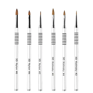Pinceau à ongles en nylon avec logo personnalisé, manche en métal, forme ovale plate, outil multifonctionnel pour la peinture au gel UV et à l'acrylique - Product Image 1