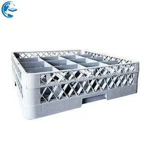 Wholesale Hotel Storage Wine 16 25 36 49 Compartment Commercial Plastic Glass Rack Cup Storage Holder Dishwasher Tray