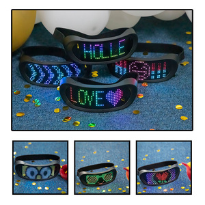 Kacamata pintar LED USB isi ulang <span class=keywords><strong>DIY</strong></span>, kacamata pintar LED untuk pesta klub DJ Natal - Product Image 2