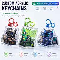 Breloque en acrylique personnalisée CNAWO avec finition époxy brillante, création artistique et accessoires sur mesure pour les acheteurs en gros