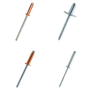 Remache Ciego de Cabeza Avellanada, Acero al Carbono, Acero Inoxidable, Métrico, Redondo Plano, Clase 4.8 6.8, Azul, Blanco, Zincado, OEM - Product Image 2