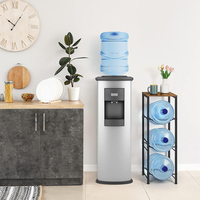 Home Porte-bouteille d'eau de 5 gallons Porte-pichets à 4 niveaux avec 3 fentes Étagères à boire détachables et robustes Organisateur de rangement pour distributeur
