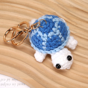Knitted Turtle Keychain Cartoon Bag Pendant Car Hanging Decoration Finished Doll Wholesale Turtle Keychain - Product Image 5