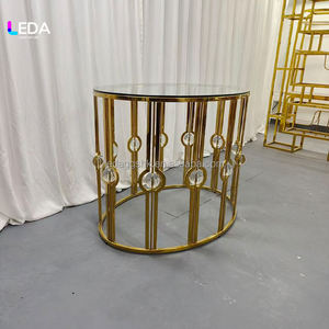 Mesa de Pastel Redonda de Acero Inoxidable Dorado de Alta Calidad para Bodas, Venta Especial, Mesa de Pastel Moderna para Banquetes - Product Image 4