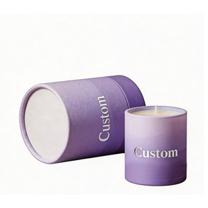Custom Craft Paper Tube with Gold <b>Foil</b> for Scented Candle Packaging Recyclable Hot Stamping Decorative Gift Box - Product Image 6