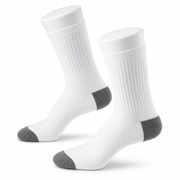 Chaussettes de sport pour hommes, renforcées à la cheville et aux orteils, tricot côtelé respirant, confortables et amorties pour la course et l'entraînement