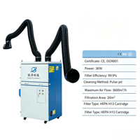 Extractor de Humo Portátil Industrial para Soldadura Láser DTF, Máquina de Soldadura, Absorbedor de Polvo y Humo de Alta Resistencia, Filtro Colector de Humos