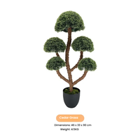 Personnalisation d'usine 5 balles décoration de la maison cyprès artificiel 90CM grand bonsaï arbre topiaire pin plante arbre