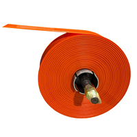 Tuyau d'irrigation agricole plat en PVC orange haute pression de 1, 2, 3, 4, 5, 6 pouces pour le refoulement d'eau