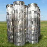 Malla de Alambre Cuadrada Ondulada Galvanizada en Caliente para Cercas Agrícolas, Rollo de 1.5m x 50m con Postes en Y para Ganado y Caballos, Fácil de Instalar