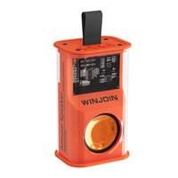 YIN007 Haut-parleur sans fil portable de style mecha transparent avec éclairage LED RVB, petit canon en acier, caisson de basses de bureau pour ordinateur