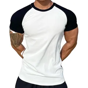 Autumn Men's T-shirt Solid Color Dress Up Men 100% Cotton T-shirt Long Sleeves Pure Color Men's T-shirts For Male Tops