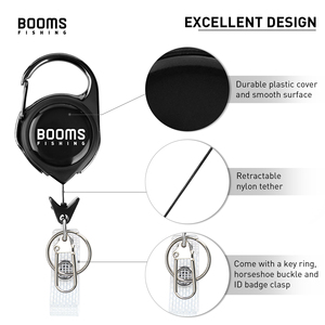 Fly Fishing Zinger rút lại cáp có thể thu vào huy hiệu Reel chủ nhanh chóng phát hành mùa xuân Clip Rg1 có thể thu vào Keychain Công cụ câu cá - Product Image 2