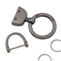 Porte-clés de voiture en alliage de zinc avec pendentif fer à cheval et crochet anti-perte pour usage universel - Marque Tide, vente en gros, nouveaux accessoires DIY