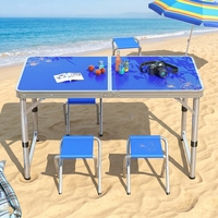 Table pliante en aluminium, portable, réglable en hauteur, pour marché nocturne, stand ou table de travail extérieure