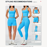 Débardeur de sport sans couture pour femme, dos nageur, séchage rapide, coupe ajustée, populaire pour la course, l'entraînement et la gym