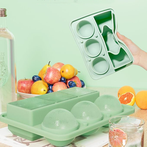 Stampo per Cubetti di Ghiaccio in Silicone 2 in 1, Forma Quadrata e Sferica, Trasparente, Ideale come Regalo per Uomini - Product Image 3