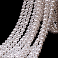 Perles en verre de 6 mm à bas prix, couleurs gris clair, blanc nacré, rose, bleu nuit, en vrac, pour la fabrication de bijoux et bracelets