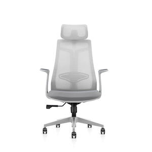 เก้าอี้สำนักงานตาข่ายผ้าหรูหราทันสมัยปรับความสูงได้ฐานไนลอนออกแบบให้หมุนได้สบายสำหรับใช้ในคอมพิวเตอร์ - Product Image 4