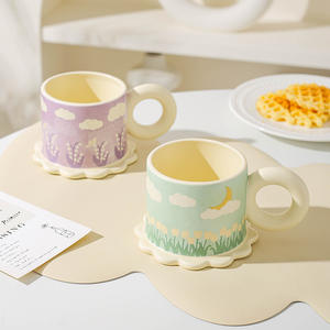 Tasse créative en céramique pour filles, tasse à café élégante, tasse de petit-déjeuner pour couples, cadeau d'anniversaire pour amis - Product Image 6