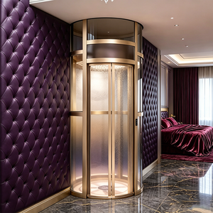 Ascensor Redondo para Viviendas Residenciales y Villas, Diseño de Elevación para Puerta Principal, Gran Venta con Certificación CE - Product Image 3