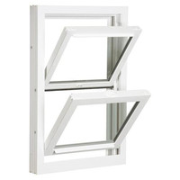 NUOXIN Fenêtre en verre insonorisée pour maison Grande taille Noir mat Upvc Double accrochage Impact ouragan Fenêtres noires