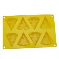 Moule en silicone à 8 cavités en forme de fromage pour mousse, gâteau, pudding, gelée, crème glacée - Outil de cuisson réutilisable de qualité alimentaire