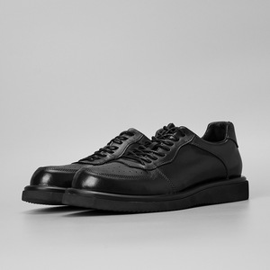 Zapatos Casuales de Vestir de Cuero Genuino Negro con Cordones, Perforados, para Uso Diario, Comodidad Durante Todo el Día, para Hombres de Negocios, Vida Urbana, Antiolor - Product Image 3