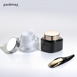 Tarro de Crema con Tapa Electrochapada y Vaso Interior Extraíble – Envase Cosmético de Plástico de Boca Ancha con Doble Capa, Compatible con Herramienta de Masaje Vibratoria - Product Image 2