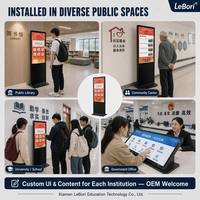 Kiosco de Información para Bibliotecas con Pantalla Táctil Interactiva IP65, WiFi de Doble Banda, Ethernet Gigabit, Actualización Remota, Estación de Consulta OPAC
