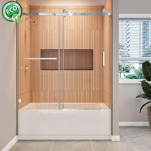 Directo de Fábrica, Puerta Corredera Doble con Vidrio Esmerilado y Aluminio Premium - Product Image 1