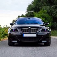 Pour BMW Série 5 E60 2008-2010 LED RGB DRL Double Projecteur Phare De Voiture Assemblage Modifié Dernier Style 6000k Température De Couleur