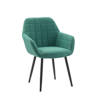 Chaise de bar nordique moderne confortable à dossier haut en tissu bouclé et velours coloré de haute qualité pour salle à manger, extérieur et bar à domicile