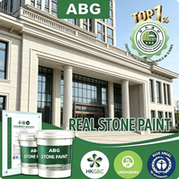 Peinture à base de pierre véritable neutralisante aux alcalis avec copeaux de pierre mélangés pour surfaces murales en enduit de ciment