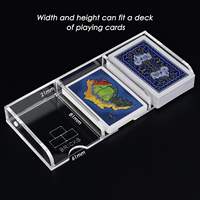Présentoir autoportant double étage en acrylique transparent pré-assemblé avec fentes pour cartes de jeu de société et cartes à collectionner