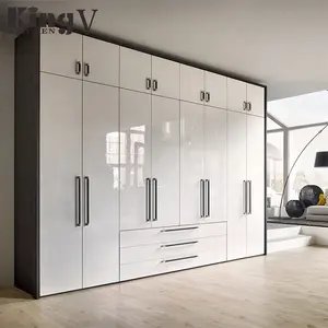 KINGV usine moderne armoire armoire de rangement placard individuel chambre meubles personnalisé haute brillance armoire armoire