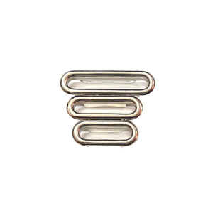 Œillet métallique ovale en acier inoxydable à rainure plate pour accessoires de sac, forme rectangulaire, antirouille - Product Image 2