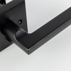 Heavy Duty Privacy Tubular Black Matt Square Black Lever Square Heavy Duty Bathroom <strong>Handle</strong> Door <strong>Lock</strong> - Product Image 6
