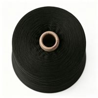 21S Black High Tenacity Raw 100% Polyester Ring Spun Yarn for Socks and Sewing Qianshou Brand