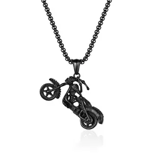 2023 mode bijoux moto garçon collier Antique argent breloques esprits Chariot idée cadeaux pour motard