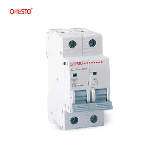 Factory Sale Miniature Circuit Breaker 415V 2P 3P 4P AC MCB 1-63A Double Pole Thermal Magnetic MCB with IEC60898