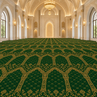 Tapis de prière personnalisés en laine pour mosquée, conception CAD, rouleau de 6 mm à 15 mm pour salle de prière