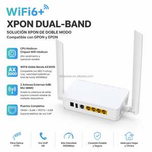 Routeur XPON ONU WiFi6 AX3000 3000 Mbps avec CPU Hisilicon et 2 antennes MU-MIMO 5dBi pour FTTH - Product Image 2