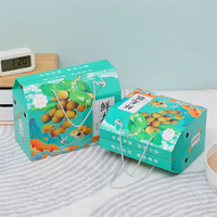 Boîtes en carton kraft imprimées sur mesure pour légumes, emballage en papier résistant avec revêtement UV pour fruits frais, boîtes cadeaux en papier pour fraises